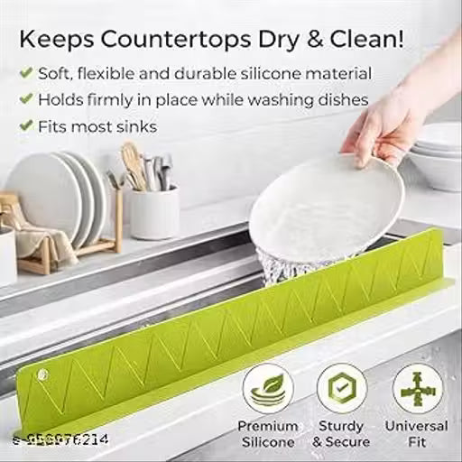 Premium Kitchen Sink Silicone Water Splash Guard | 3 Pcs