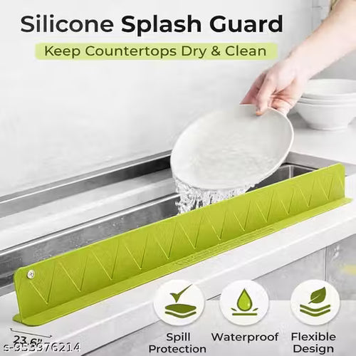Premium Kitchen Sink Silicone Water Splash Guard | 3 Pcs